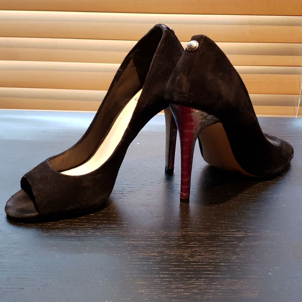 Vince Camuto Black high heel open toe shoes